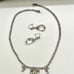 Vintage Deco Rhinestone Necklace & Crystal Earrings