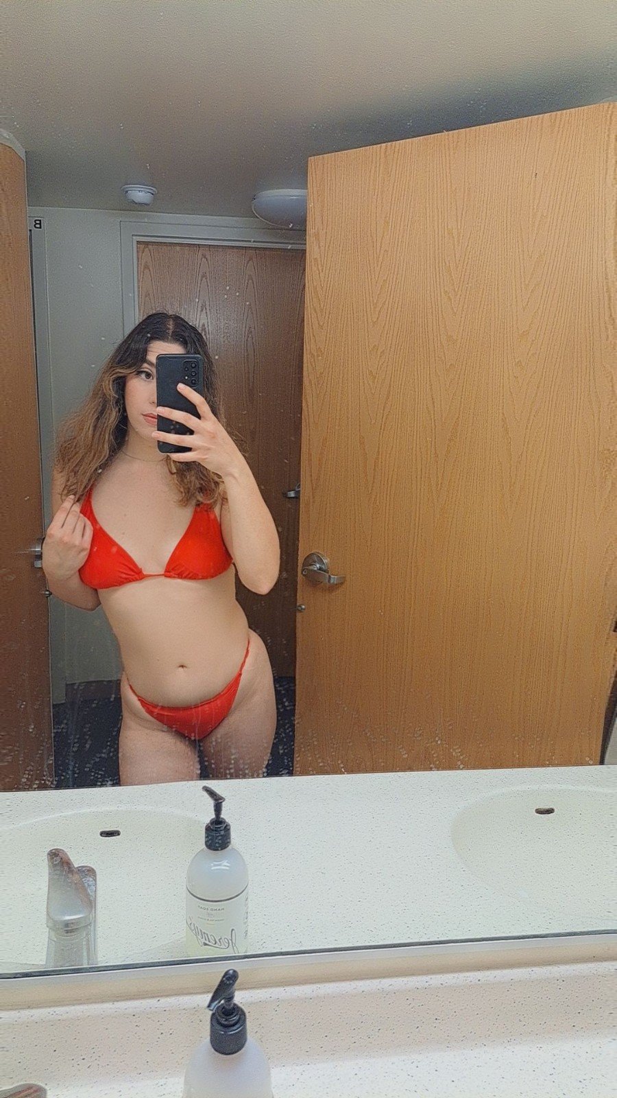 Red bikini set