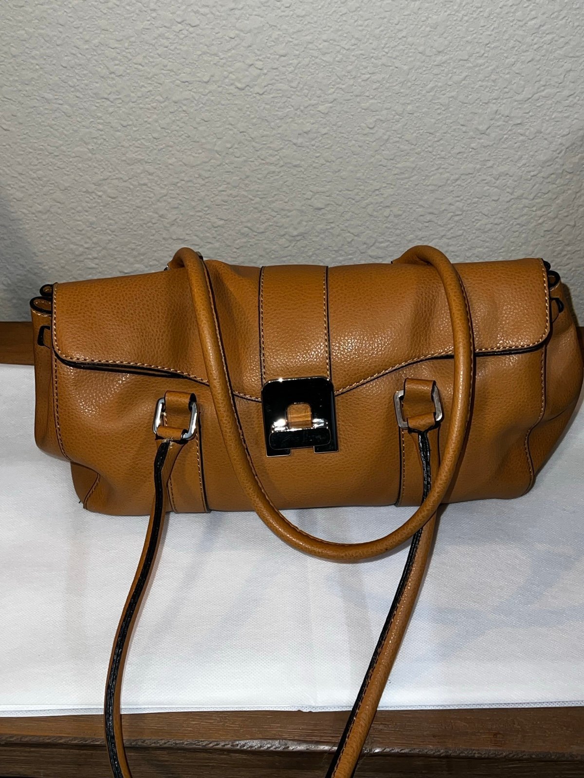 NEW tan faux leather bag