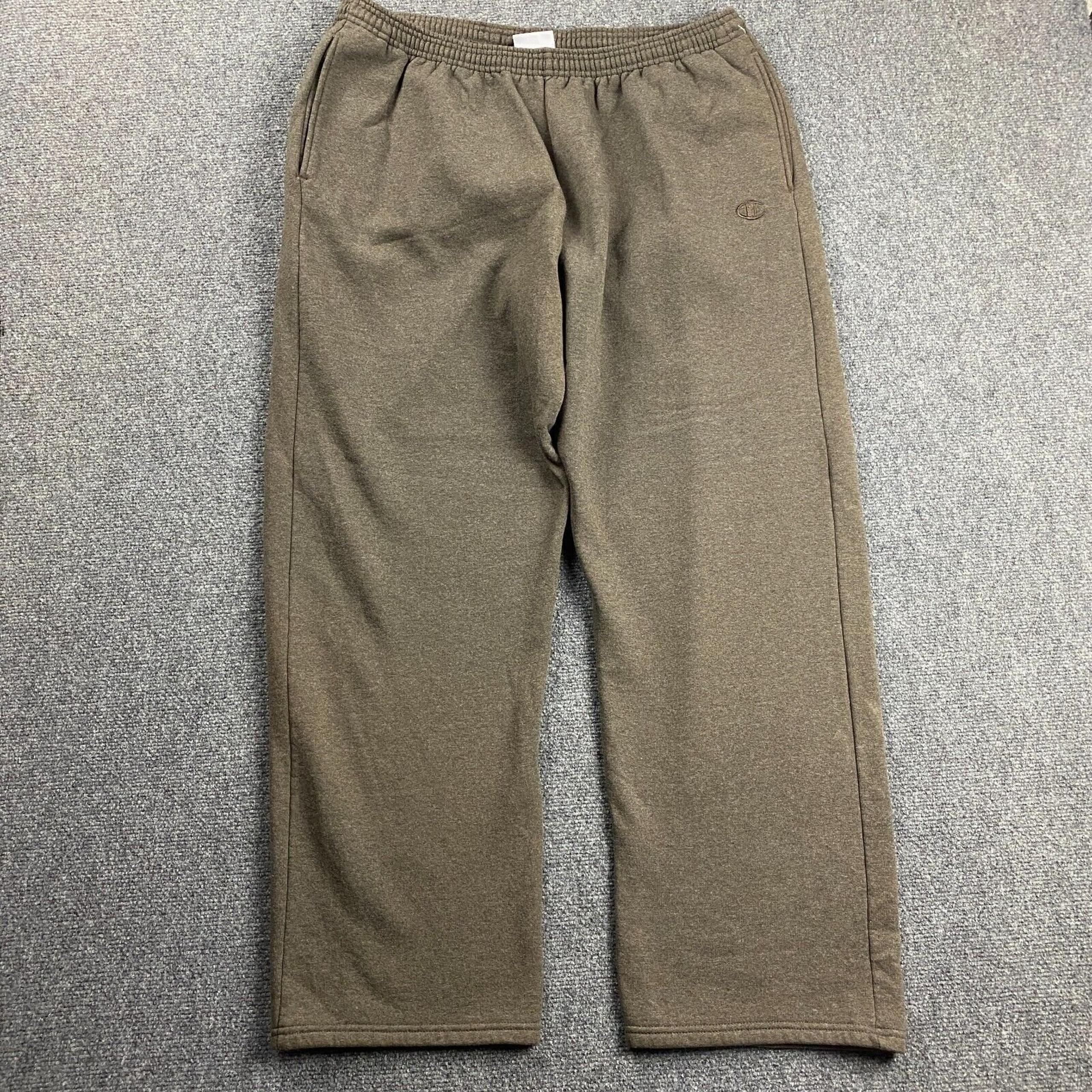 Champion Sweatpants Women's 2XL Brown Eco Drawstring Stretch Cotton Blend Adults