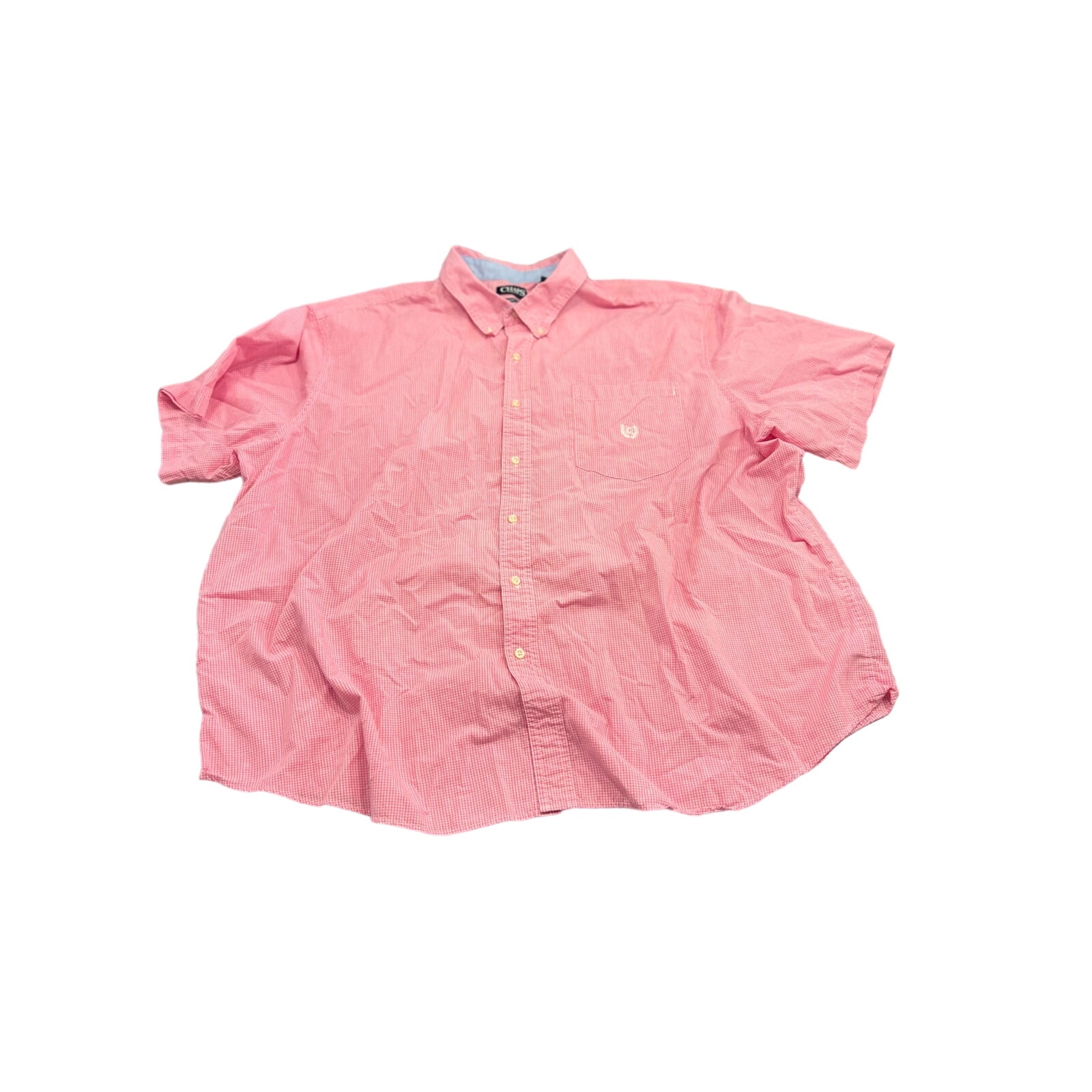 Chaps men’s short sleeve button up size 4X 4XL Pink