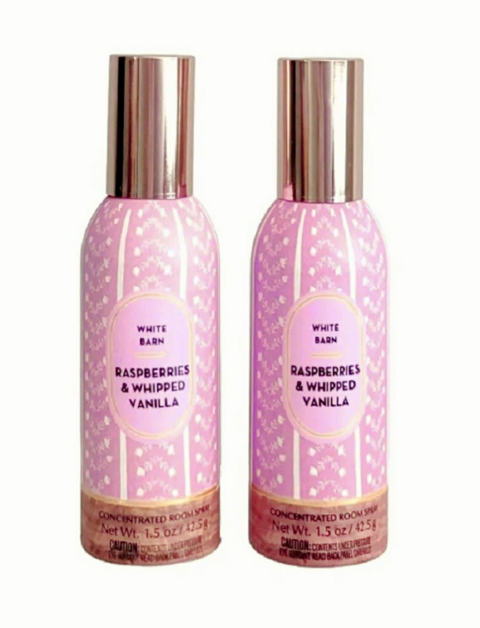 2 Bath & Body Works RASPBERRIES & WHIPPED VANILLA Home Fragrance Room Spray LOT