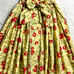 【PINK HOUSE】Pink House Rose Print Pintuck Flare Skirt Floral Pattern