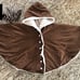 Kid's Car Seat Poncho Sherpa Lined