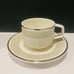 VILLEROY & BOCH Platinum Set for 6 Chocolate Tea Cups Saucers 0185-0186 Germany
