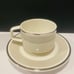 VILLEROY & BOCH Platinum Set for 6 Chocolate Tea Cups Saucers 0185-0186 Germany