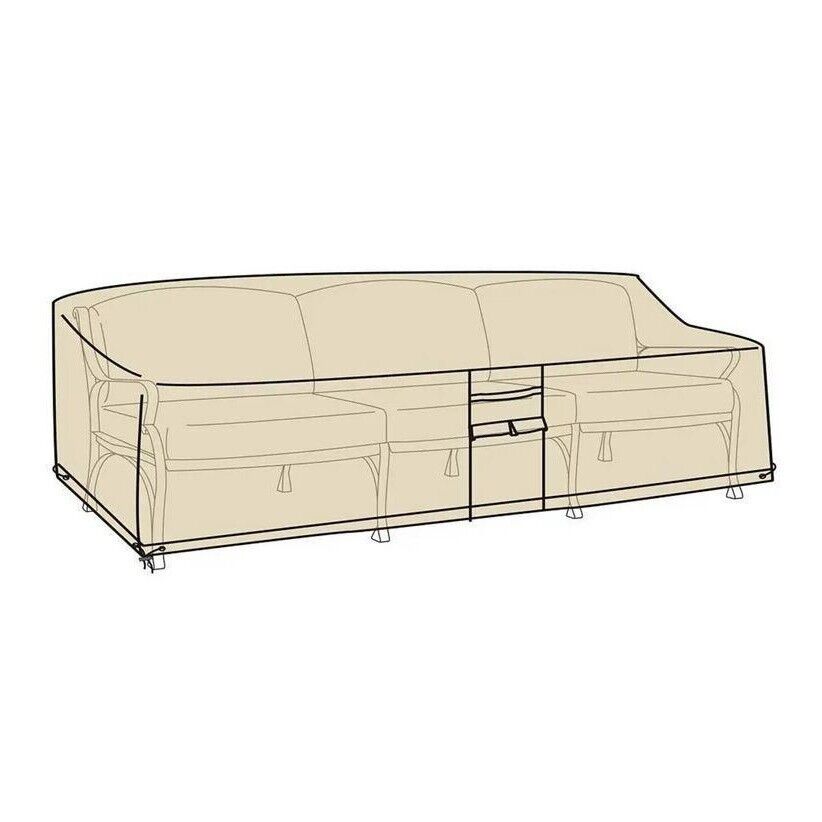 Outdoor sofa couch cover protector 85 L beige water resistant vents ties