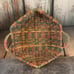 Vintage Beautiful Multi-Color Basket with Handles and Feet on Bottom