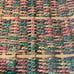 Vintage Beautiful Multi-Color Basket with Handles and Feet on Bottom