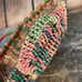 Vintage Beautiful Multi-Color Basket with Handles and Feet on Bottom