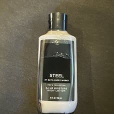 Bath & Body Works STEEL For Men Body Lotion Hand Cream Large oz 24 Hour New