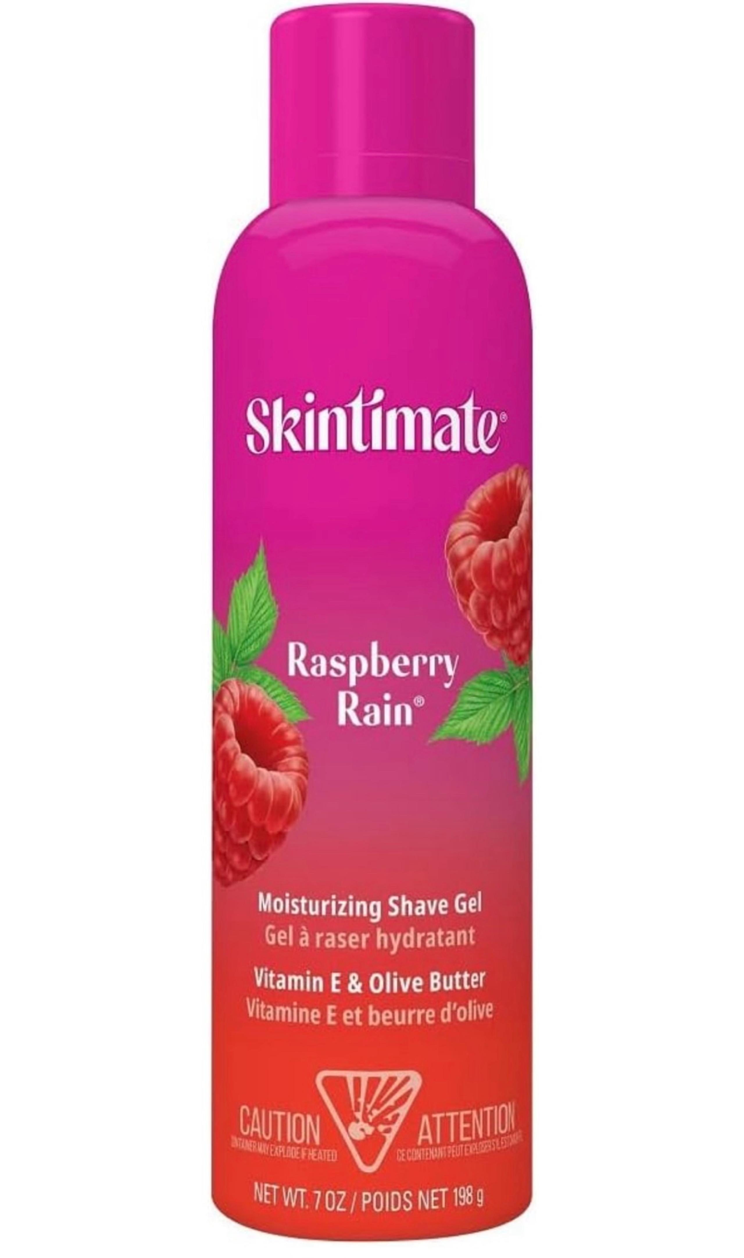 Raspberry Rain Moisterizing Shave Gel by Skintimate. new