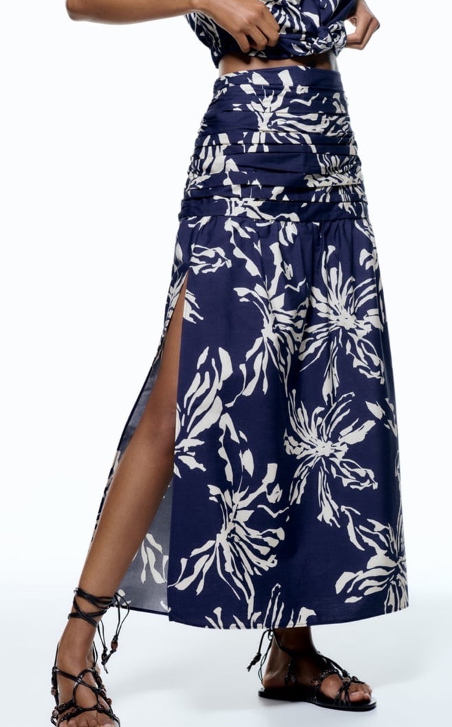 Zara Printed Long Skirt (M)