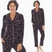 Soma Cool Nights Long Sleeve Grosgrain Trim Notch Collar Pajama Top Size Large
