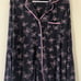 Soma Cool Nights Long Sleeve Grosgrain Trim Notch Collar Pajama Top Size Large
