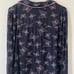 Soma Cool Nights Long Sleeve Grosgrain Trim Notch Collar Pajama Top Size Large