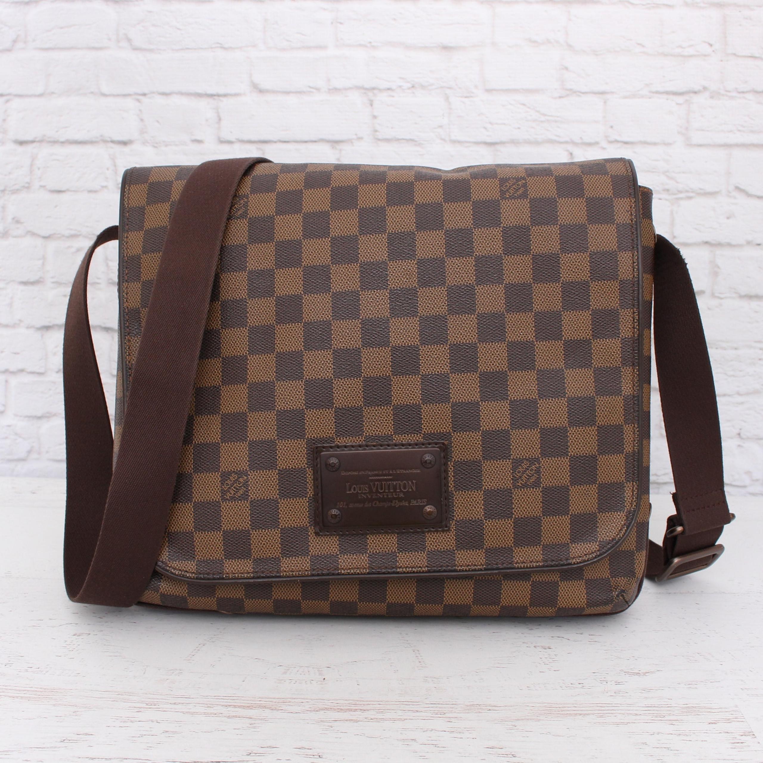 Louis Vuitton Brooklyn MM Damier Ebene Crossbody Brown Shoulder Messenger A2406