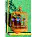 Vintage Chinese Bamboo Song Bird Handcrafted Cage w/4 Porcelain Feed Bowls EUC