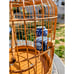 Vintage Chinese Bamboo Song Bird Handcrafted Cage w/4 Porcelain Feed Bowls EUC