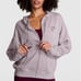 VS PINK Ivy Fleece Full Zip Hoodie Violet Ashes Lavender Purple Sz XL