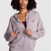 VS PINK Ivy Fleece Full Zip Hoodie Violet Ashes Lavender Purple Sz XL