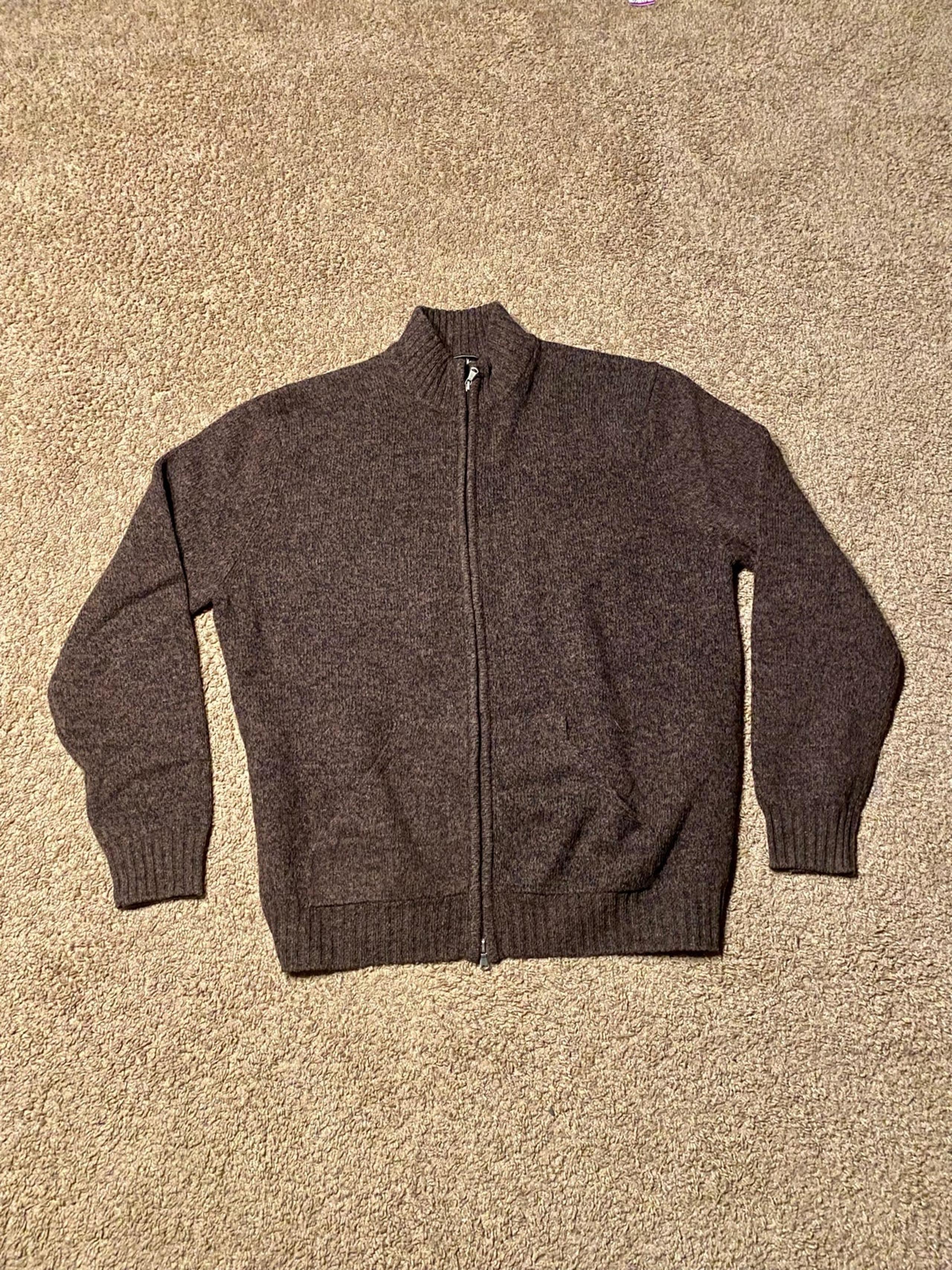 Neiman Marcus 100% wool zip up sweater