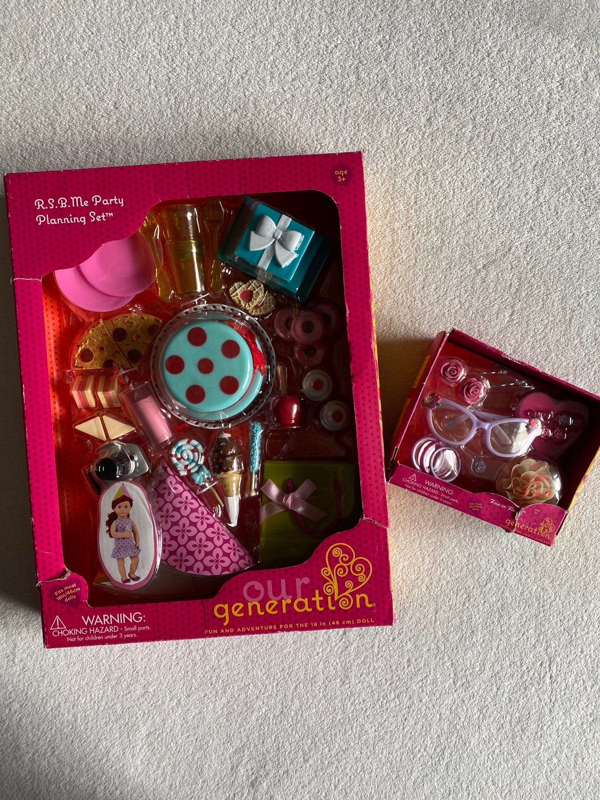 Our Generation R.S.B. Me Party Planning Set & Fine in Floral Accessory Set