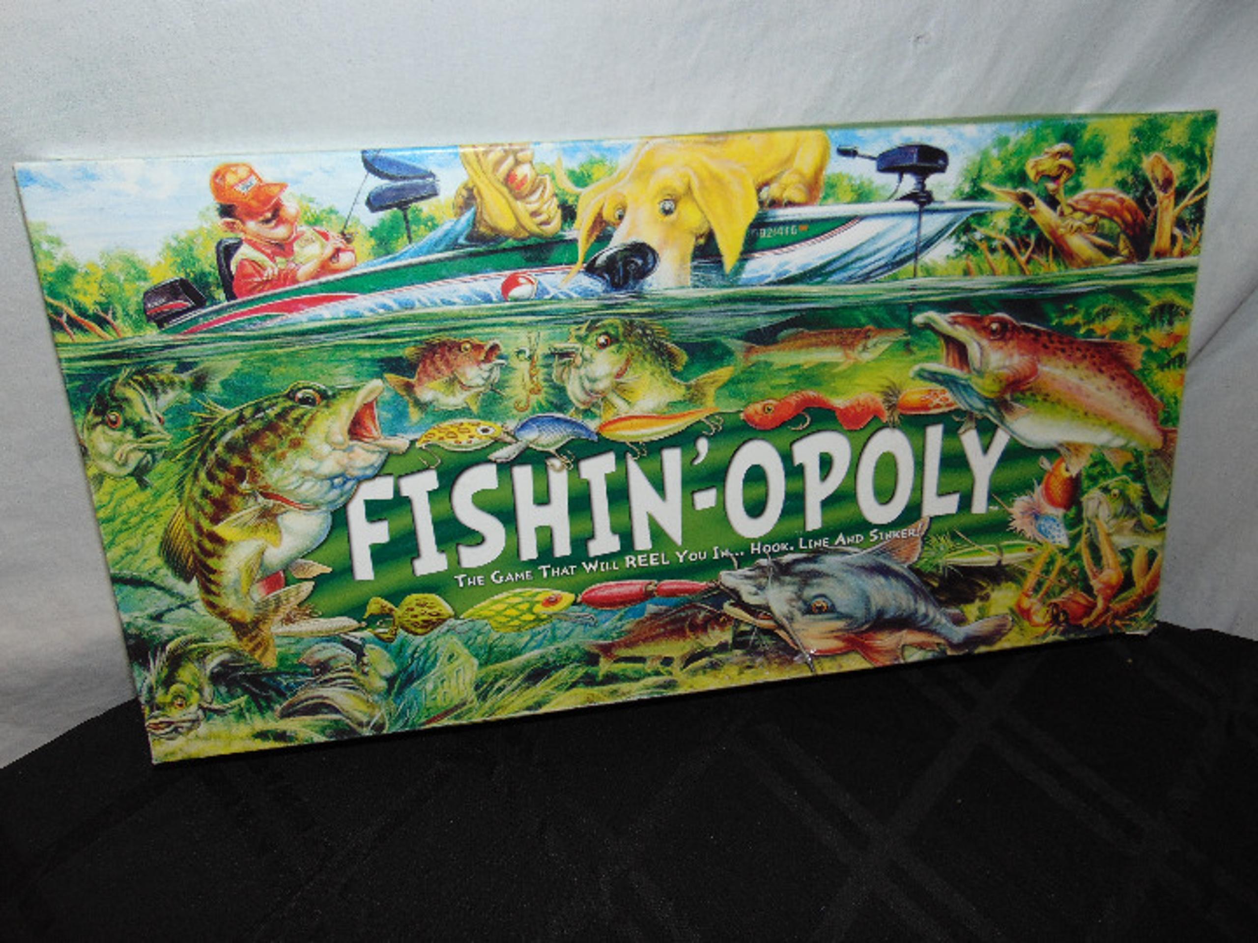 Fishin'-Opoly Fishing Monopoly Board Game Late For The Sky Ages 8+ 2-6 Players