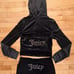 JUICY COUTURE OG Bling Velour Juicy Logo Tracksuit Set in Black Size M