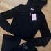JUICY COUTURE OG Bling Velour Juicy Logo Tracksuit Set in Black Size M