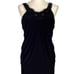 Joseph Ribkoff Women 4 Draped Cocktail Dress Black Beaded Floral Stretch Retro