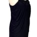 Joseph Ribkoff Women 4 Draped Cocktail Dress Black Beaded Floral Stretch Retro