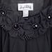 Joseph Ribkoff Women 4 Draped Cocktail Dress Black Beaded Floral Stretch Retro