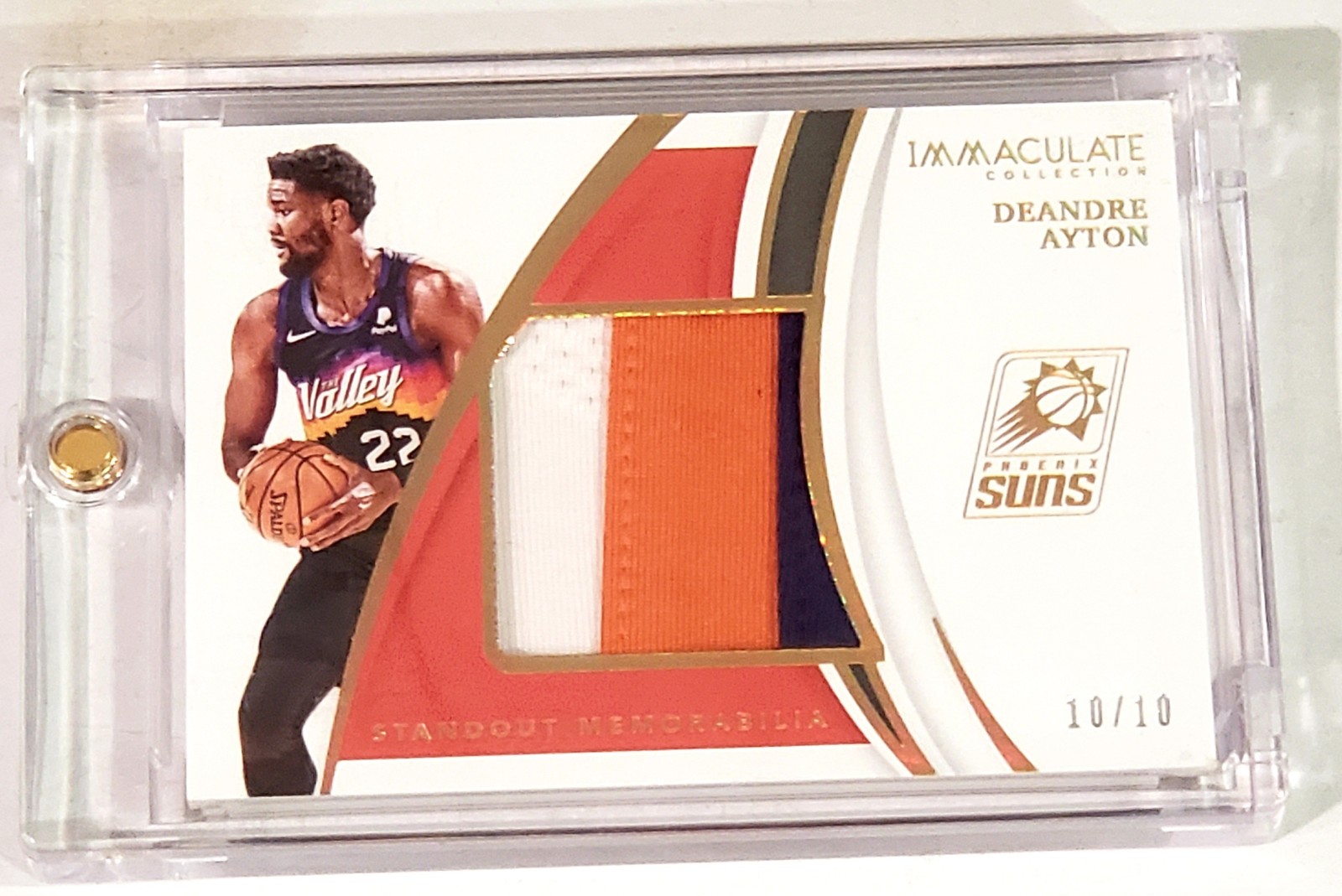 2020-21 IMMACULATE DEANDRE AYTON STANDOUT MEMORABILIA 3 COLOR PATCH 10/10