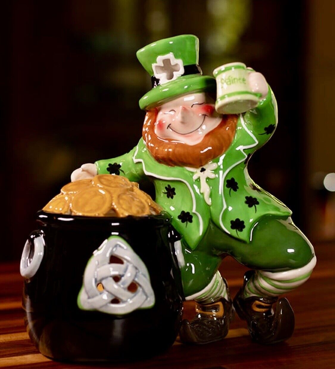 Blue Sky Clayworks Finnigan O’Fig Dancing Wee Jig St Patrick’s Candle House