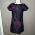 Club Monaco Purple Galaxy Silk Shift Mini Cocktail Dress size 4