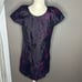 Club Monaco Purple Galaxy Silk Shift Mini Cocktail Dress size 4