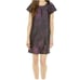 Club Monaco Purple Galaxy Silk Shift Mini Cocktail Dress size 4