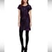 Club Monaco Purple Galaxy Silk Shift Mini Cocktail Dress size 4