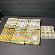 Large lot of VTG small Wooden/resin Miniature Easter Eggs Tree Ornaments 7/8”