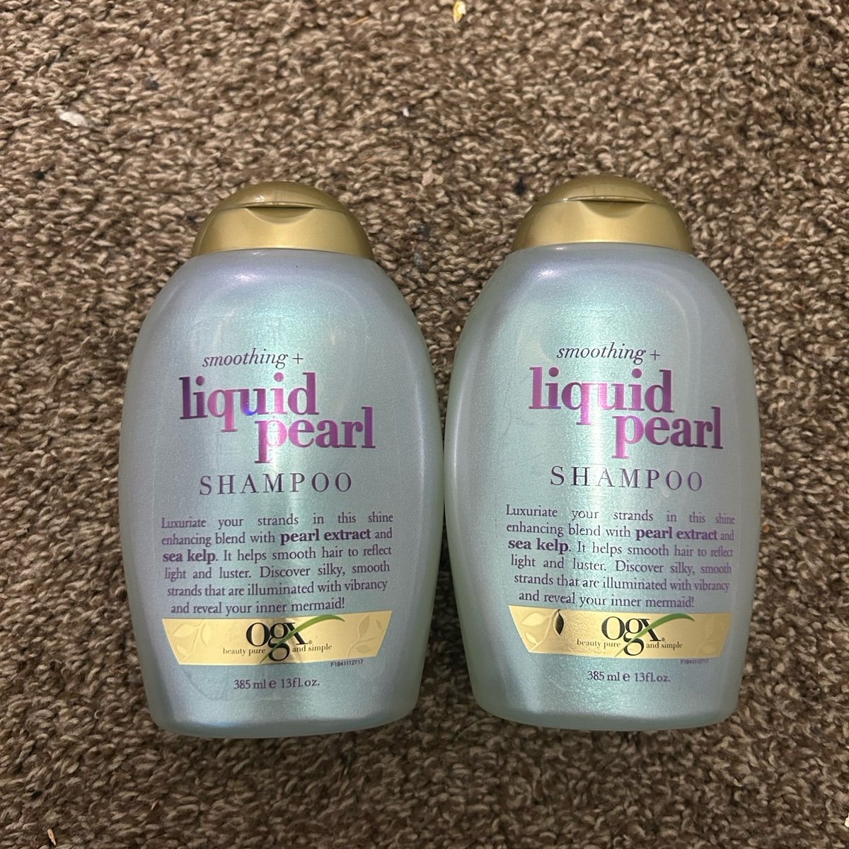 Two OGX Smoothing + Liquid Pearl Shampoo, 13 Ounce