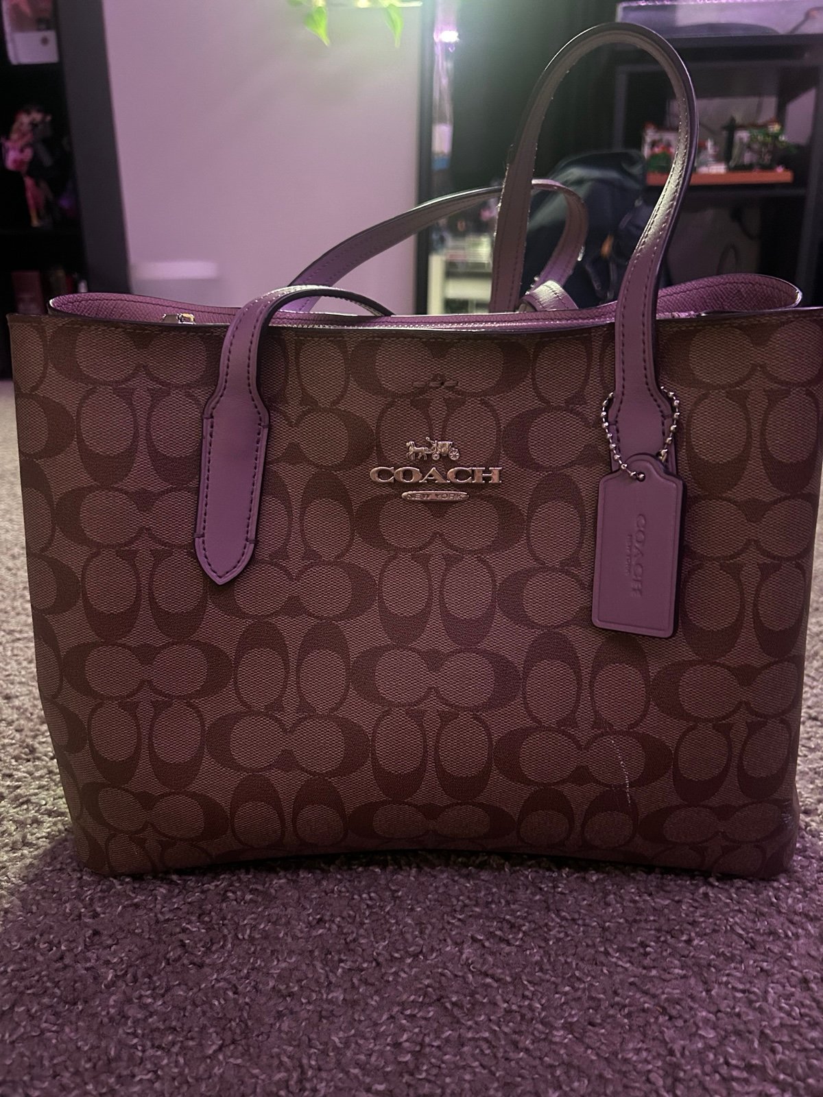 Coach purple bag