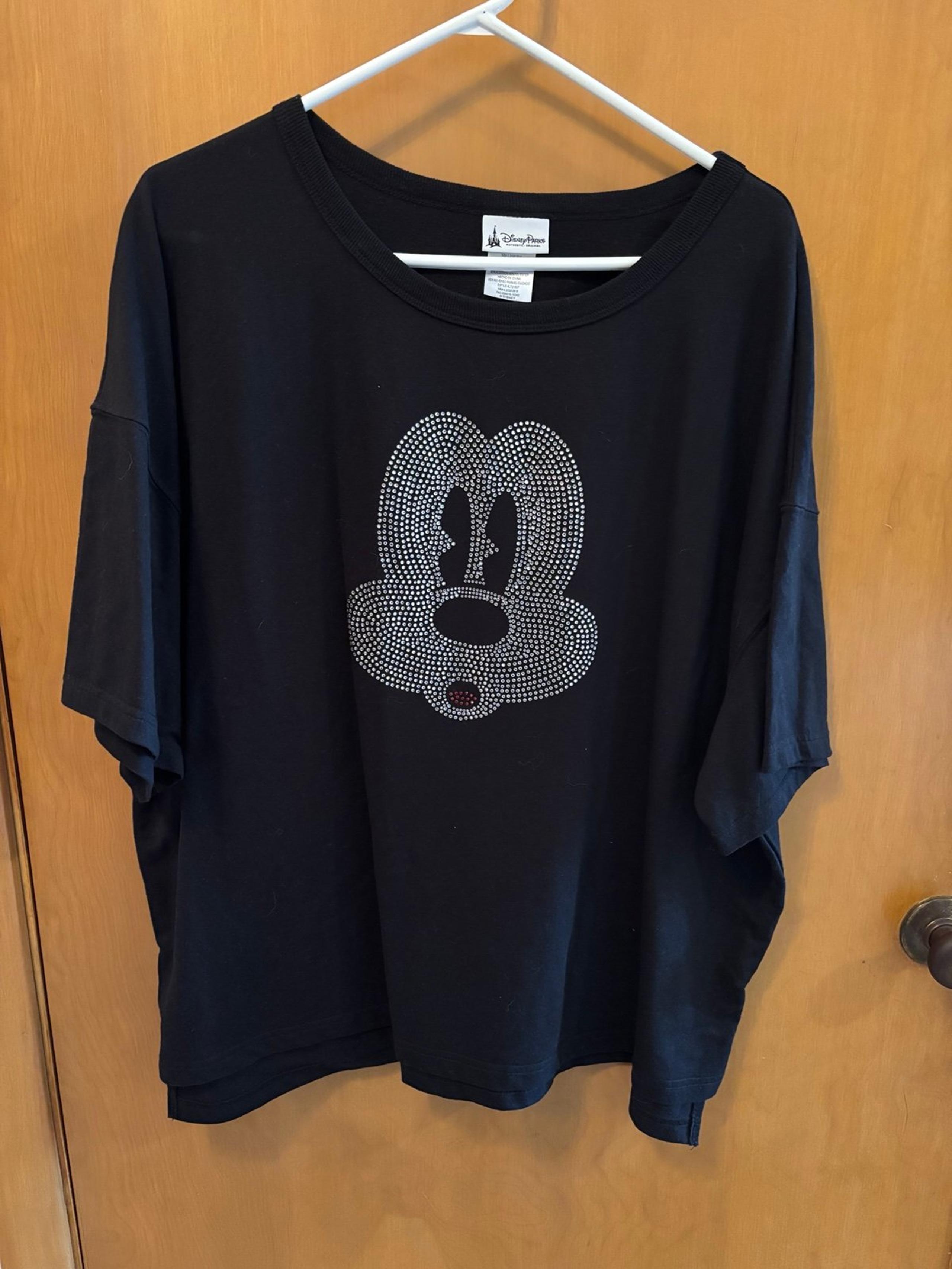 Disney Mickey Mouse Black Sparkling Women’s   Shirt