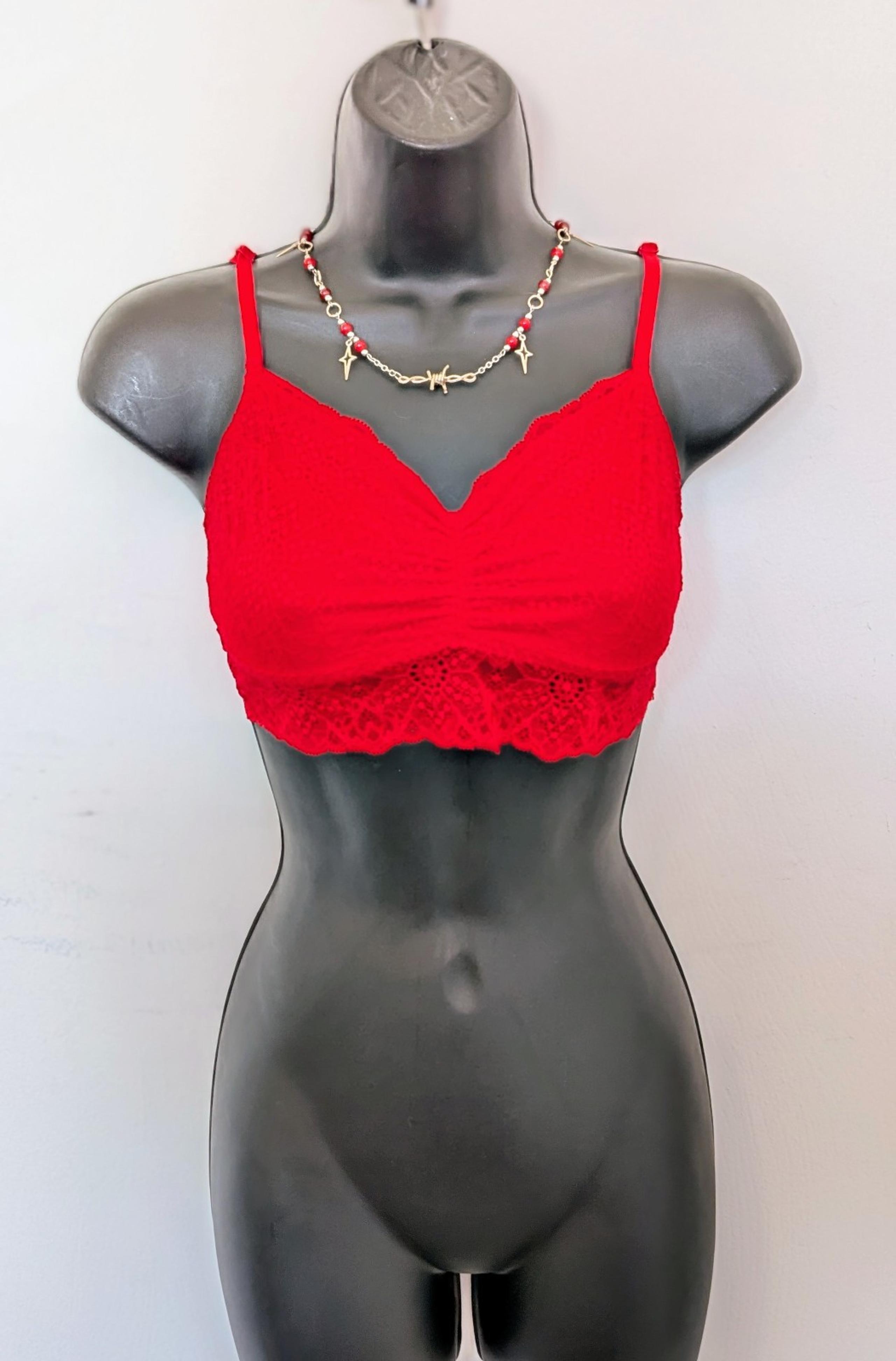 Red Lace Bralette by Pink Victoria's Secret