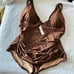 J.CREW Ruched femme one-piece swimsuit NWT plus size 24 BROWN