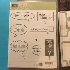 Stampin’ Up! Just Sayin’ and Word Bubbles Framelits Dies