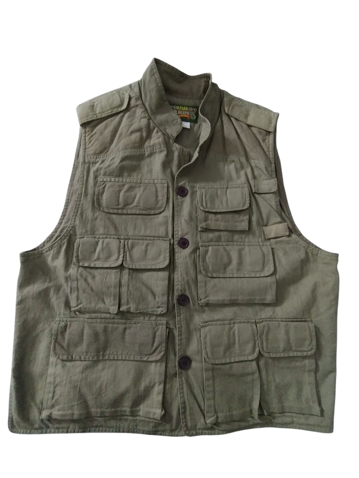 Vintage Ozark Wilderness Outfitters Outdoor Utility Pocket Vest size L Adventure