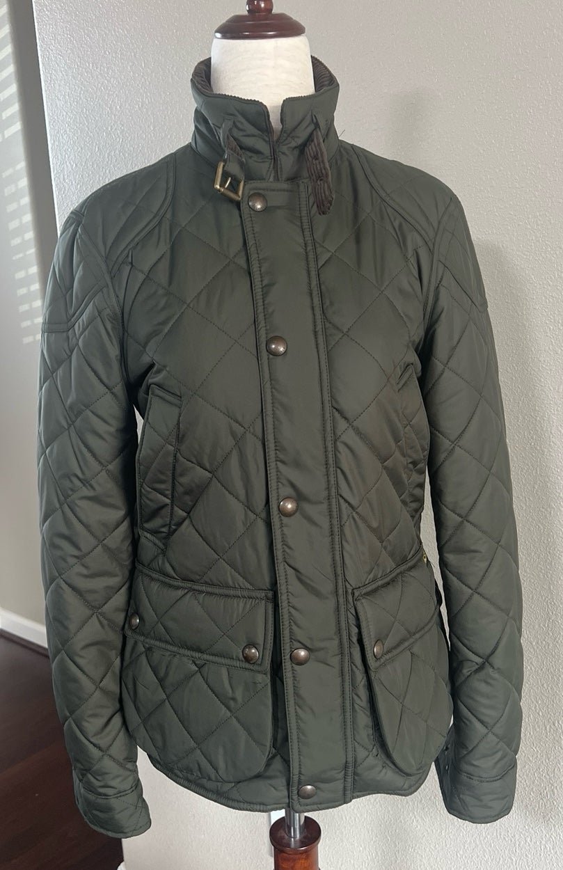 POLO RALPH LAUREN Quilted Jacket Coat OLIVE XS VGUC