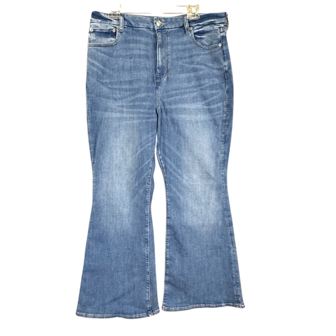American Eagle Curvy Super Hi-Rise Flare Jeans Next Level Stretch Blue Size 16S