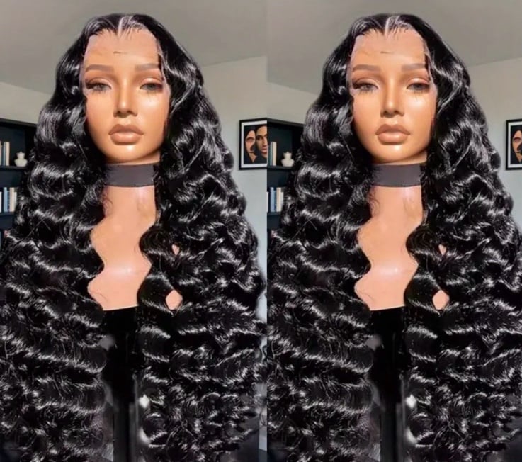 26 Inch human hair curly wig